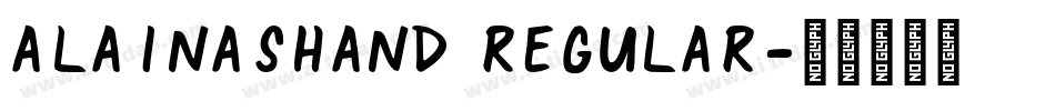 AlainasHand Regular字体转换